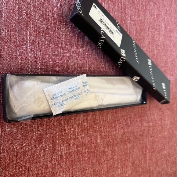 NWT. Dacasso Chocolate Brown Leather Letter Opener with Gold Blade - Picture 5 of 8